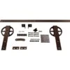 Premium Wagon Wheel Strap Barn Door Hardware Set W/ 5' 4" Track For 1 3/4" Doors, Rustic Brown -ZORO Materials Sale PCI20Enterprises20dba20Ekena20Millwork 1450271xxc7c49b 3