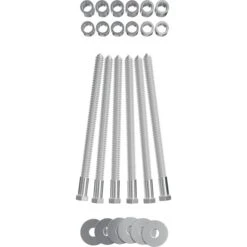 Barn Door Flat Track Mounting Hardware For 2 1/4" Door, Stainless Steel