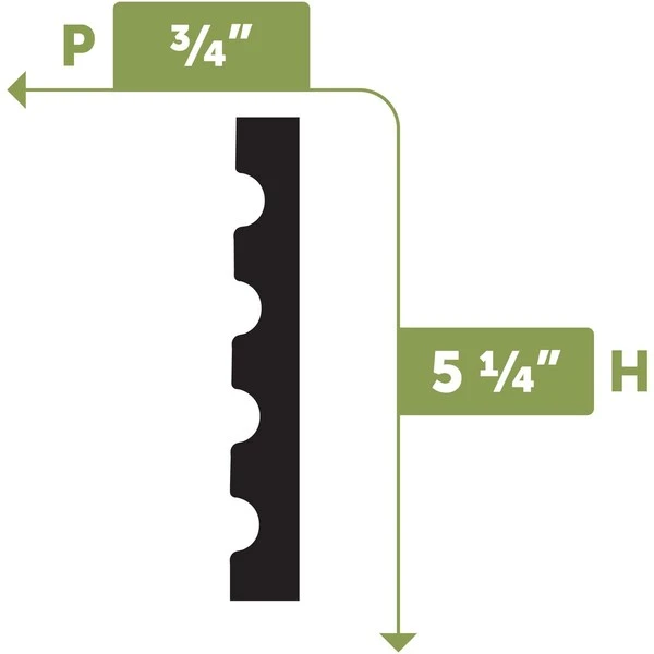 CNF525 - 5 1/4"H X 3/4"D X 144"L Casing Flexible Moulding 4 CNF525 - 5 1/4"H X 3/4"D X 144"L Casing Flexible Moulding - Image 2