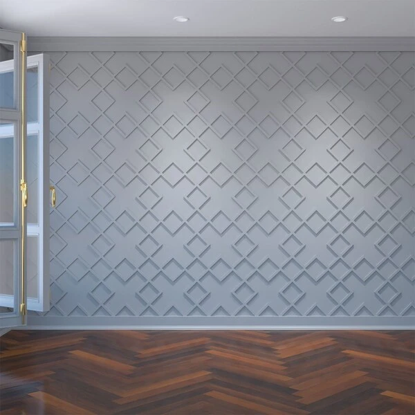 Medium Fowler Decorative Fretwork Wall Panels In Architectural Grde PVC, 15 3/8"W X 15 3/8"H X 3/8"T 3 Medium Fowler Decorative Fretwork Wall Panels In Architectural Grde PVC, 15 3/8"W X 15 3/8"H X 3/8"T