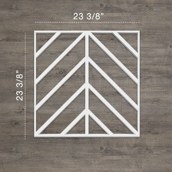 Large Genoa Decorative Fretwork Wall Panels In Architectural Grade PVC, 23 3/8"W X 23 3/8"H X 3/8"T 6 Large Genoa Decorative Fretwork Wall Panels In Architectural Grade PVC, 23 3/8"W X 23 3/8"H X 3/8"T - Image 4