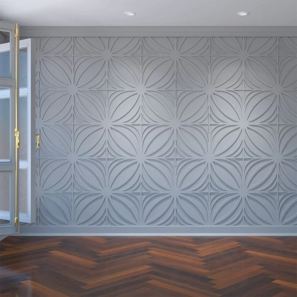 Medium Otis Decorative Fretwork Wall Panels In Architectural Grade PVC, 15 3/8"W X 15 3/8"H X 3/8"T 3 Medium Otis Decorative Fretwork Wall Panels In Architectural Grade PVC, 15 3/8"W X 15 3/8"H X 3/8"T