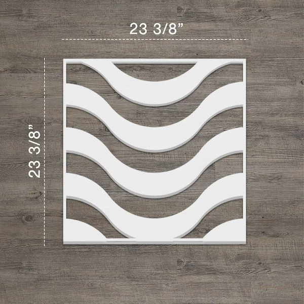 Large Parker Decorative Fretwork Wall Panels In Architectural Grade PVC, 23 3/8"W X 23 3/8"H X 3/8"T 5 Large Parker Decorative Fretwork Wall Panels In Architectural Grade PVC, 23 3/8"W X 23 3/8"H X 3/8"T - Image 3