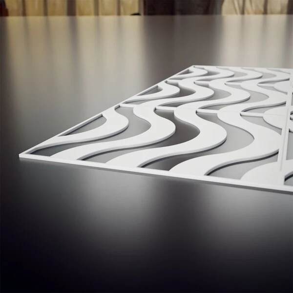 Large Parker Decorative Fretwork Wall Panels In Architectural Grade PVC, 23 3/8"W X 23 3/8"H X 3/8"T 6 Large Parker Decorative Fretwork Wall Panels In Architectural Grade PVC, 23 3/8"W X 23 3/8"H X 3/8"T - Image 4