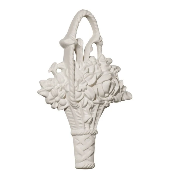 4 1/4"W X 6 1/4"H X 7/8"P Flower Basket Center Onlay 5 4 1/4"W X 6 1/4"H X 7/8"P Flower Basket Center Onlay - Image 3