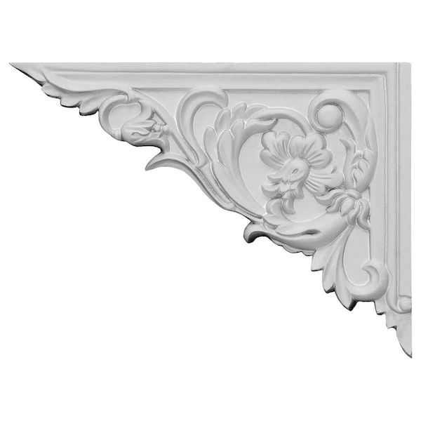 8 5/8"W X 6 1/4"H X 5/8"D Flower Stair Bracket, Left 3 8 5/8"W X 6 1/4"H X 5/8"D Flower Stair Bracket, Left