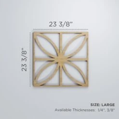 Large Sullivan Decorative Fretwork Wood Wall Panels, Wood (Paint Grade), 23 3/8"W X 23 3/8"H X 3/8"T -ZORO Materials Sale PCI20Enterprises20dba20Ekena20Millwork 1587612xx00xx0f10e1