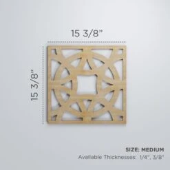 Medium Brownsville Decorative Fretwork Wood Wall Panels, Walnut, 15 3/8"W X 15 3/8"H X 3/8"T -ZORO Materials Sale PCI20Enterprises20dba20Ekena20Millwork 1588119xx00xx5afc5d