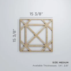 Medium Buxton Decorative Fretwork Wood Wall Panels, Hickory, 15 3/8"W X 15 3/8"H X 3/8"T -ZORO Materials Sale PCI20Enterprises20dba20Ekena20Millwork 1588199xx00xxfb05a7
