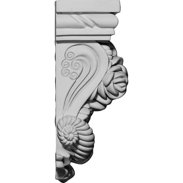 5 1/4"W X 2 3/4"D X 8 1/8"H Rose Corbel 5 5 1/4"W X 2 3/4"D X 8 1/8"H Rose Corbel - Image 3