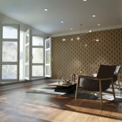 Extra Small Gresham Decorative Fretwork Wood Wall Panels, Cherry, 7 3/8"W X 7 3/8"H X 3/8"T