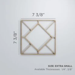 Extra Small Hudson Decorative Fretwork Wood Wall Panels, Cherry, 7 3/8"W X 7 3/8"H X 3/8"T -ZORO Materials Sale PCI20Enterprises20dba20Ekena20Millwork 1589153xx00xx74ec97