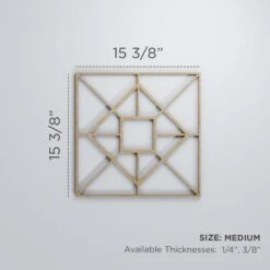Medium Jamestown Decorative Fretwork Wood Wall Panels, Hickory, 15 3/8"W X 15 3/8"H X 3/8"T -ZORO Materials Sale PCI20Enterprises20dba20Ekena20Millwork 1589255xx00xxb215b1