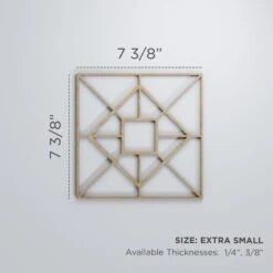 Extra Small Jamestown Decorative Fretwork Wood Wall Panels, Walnut, 7 3/8"W X 7 3/8"H X 3/8"T -ZORO Materials Sale PCI20Enterprises20dba20Ekena20Millwork 1589269xx00xxd71dca