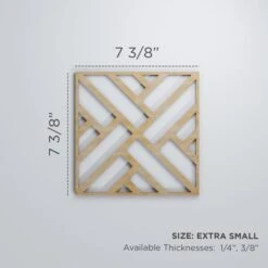 Extra Small Killeen Decorative Fretwork Wood Wall Panels, Cherry, 7 3/8"W X 7 3/8"H X 3/8"T -ZORO Materials Sale PCI20Enterprises20dba20Ekena20Millwork 1589281xx00xxbbf10b
