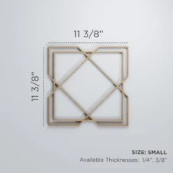 Small Kiowa Decorative Fretwork Wood Wall Panels, Walnut, 11 3/8"W X 11 3/8"H X 3/8"T -ZORO Materials Sale PCI20Enterprises20dba20Ekena20Millwork 1589334xx00xx9ee315