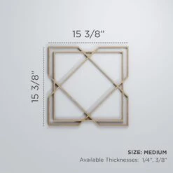 Medium Kiowa Decorative Fretwork Wood Wall Panels, Walnut, 15 3/8"W X 15 3/8"H X 3/8"T -ZORO Materials Sale PCI20Enterprises20dba20Ekena20Millwork 1589335xx00xxa8108c