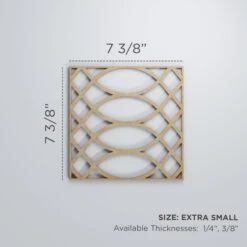 Extra Small Montrose Decorative Fretwork Wood Wall Panels, Birch, 7 3/8"W X 7 3/8"H X 3/8"T -ZORO Materials Sale PCI20Enterprises20dba20Ekena20Millwork 1589565xx00xx5f5646