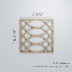 Medium Montrose Decorative Fretwork Wood Wall Panels, Hickory, 15 3/8"W X 15 3/8"H X 3/8"T -ZORO Materials Sale PCI20Enterprises20dba20Ekena20Millwork 1589575xx00xx584630