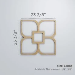 Large Olivia Decorative Fretwork Wood Wall Panels, Birch, 23 3/8"W X 23 3/8"H X 3/8"T -ZORO Materials Sale PCI20Enterprises20dba20Ekena20Millwork 1589696xx00xx12d183