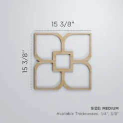 Medium Olivia Decorative Fretwork Wood Wall Panels, Cherry, 15 3/8"W X 15 3/8"H X 3/8"T -ZORO Materials Sale PCI20Enterprises20dba20Ekena20Millwork 1589699xx00xx4a1490