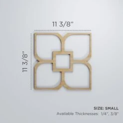 Small Olivia Decorative Fretwork Wood Wall Panels, Hickory, 11 3/8"W X 11 3/8"H X 3/8"T -ZORO Materials Sale PCI20Enterprises20dba20Ekena20Millwork 1589702xx00xx115782