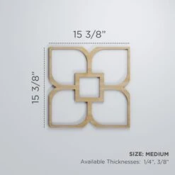 Medium Olivia Decorative Fretwork Wood Wall Panels, Walnut, 15 3/8"W X 15 3/8"H X 3/8"T -ZORO Materials Sale PCI20Enterprises20dba20Ekena20Millwork 1589719xx00xxde1efe