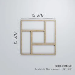 Medium Sheffield Decorative Fretwork Wood Wall Panels, Walnut, 15 3/8"W X 15 3/8"H X 3/8"T -ZORO Materials Sale PCI20Enterprises20dba20Ekena20Millwork 1589911xx00xx36c214