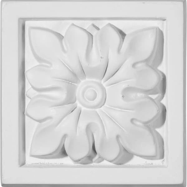 3 1/2"W X 3 1/2"H X 1 1/4"P Floral Plinth Block 3 3 1/2"W X 3 1/2"H X 1 1/4"P Floral Plinth Block