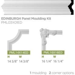 3"H X 1 1/8"P X 94 1/4"L, Edinburgh Panel Moulding 6 3"H X 1 1/8"P X 94 1/4"L, Edinburgh Panel Moulding -ZORO Materials Sale PCI20Enterprises20dba20Ekena20Millwork 167202xx05xx206bbf