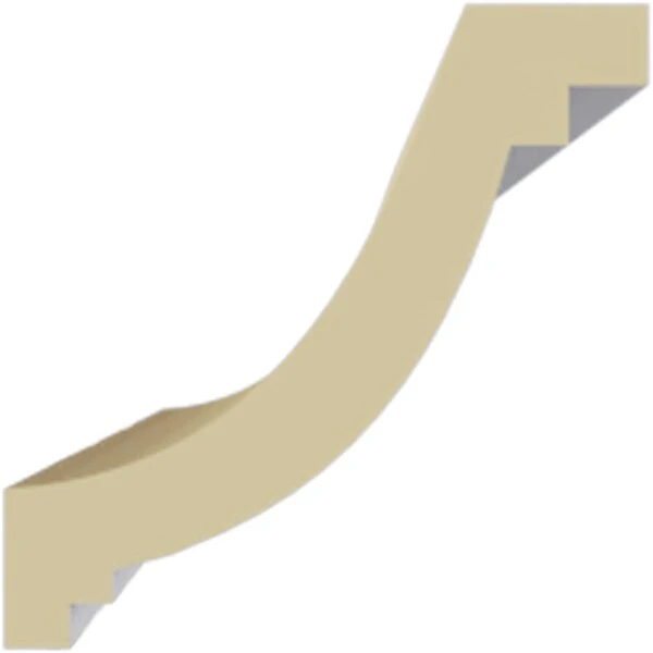 2"H X 2"P X 2 3/4"F X 94 1/2"L Middlesborough Traditional Smooth Crown Moulding 4 2"H X 2"P X 2 3/4"F X 94 1/2"L Middlesborough Traditional Smooth Crown Moulding - Image 2