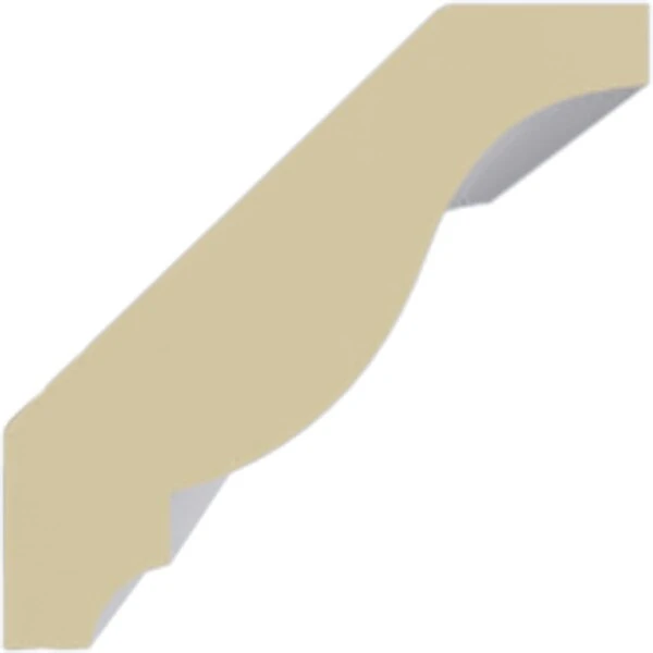 1 5/8"H X 1 5/8"P X 2 1/4"F X 94 1/2"L Odessa Traditional Smooth Crown Moulding 4 1 5/8"H X 1 5/8"P X 2 1/4"F X 94 1/2"L Odessa Traditional Smooth Crown Moulding - Image 2