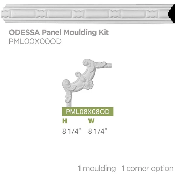 SAMPLE - 7/8"H X 3/8"P X 12"L Odessa Bead & Barrel Panel Moulding 4 SAMPLE - 7/8"H X 3/8"P X 12"L Odessa Bead & Barrel Panel Moulding - Image 2