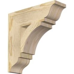 Thorton Traditional Rough Sawn Bracket, Douglas Fir, 4"W X 14"D X 14"H