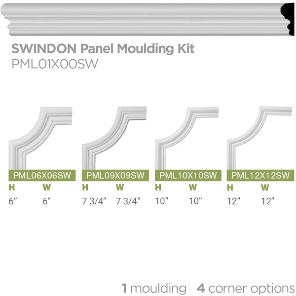 SAMPLE - 1 5/8"W X 1/2"P X 12"L Swindon Panel Moulding 5 SAMPLE - 1 5/8"W X 1/2"P X 12"L Swindon Panel Moulding - Image 3