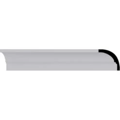 1 1/2"H X 1 1/2"P X 2 1/4"F X 94 1/2"L Bedford Smooth Mini Crown Moulding