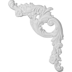 16 1/2"W X 18 1/8"H X 1 1/4"P Tirana Panel Moulding Corner, Right (matches Moulding PML01X00TI)