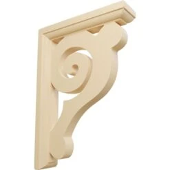 1 1/2"W X 6"D X 8 1/2"H Bulwark Bracket, Maple
