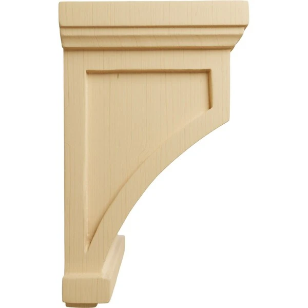 4 1/4"W X 4 1/4"D X 7"H Fluted Corbel, Alder 5 4 1/4"W X 4 1/4"D X 7"H Fluted Corbel, Alder - Image 3