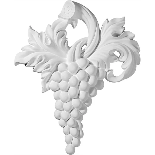 10 5/8"W X 13 3/8"H X 1 5/8"P Large Grape Bunch Center Onlay 3 10 5/8"W X 13 3/8"H X 1 5/8"P Large Grape Bunch Center Onlay