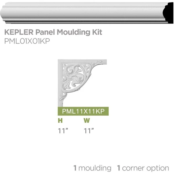 SAMPLE - 1 1/8"H X 1/2"P X 12"L Kepler Panel Moulding 5 SAMPLE - 1 1/8"H X 1/2"P X 12"L Kepler Panel Moulding - Image 3