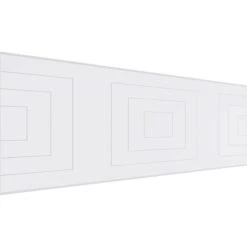 Set Of Four Panels For 94 1/2"W X 32 1/4"H Mid Century Modern Fretwork Wainscot Wall Paneling