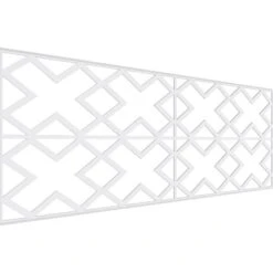 Set Of Four Panels For 94 1/2"W X 36 1/4"H Fowler Fretwork Wainscot Wall Paneling