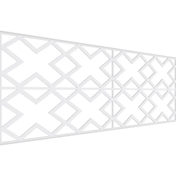 Set Of Four Panels For 94 1/2"W X 36 1/4"H Fowler Fretwork Wainscot Wall Paneling 3 Set Of Four Panels For 94 1/2"W X 36 1/4"H Fowler Fretwork Wainscot Wall Paneling