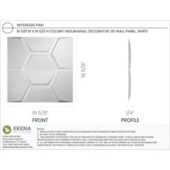 Colony EnduraWall Decorative 3D Wall Panel, White, 19 5/8"W X 19 5/8"H 14 Colony EnduraWall Decorative 3D Wall Panel, White, 19 5/8"W X 19 5/8"H -ZORO Materials Sale PCI20Enterprises20dba20Ekena20Millwork 1852426xx00xx5a35aa