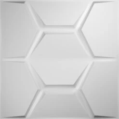 Colony EnduraWall Decorative 3D Wall Panel, White, 19 5/8"W X 19 5/8"H