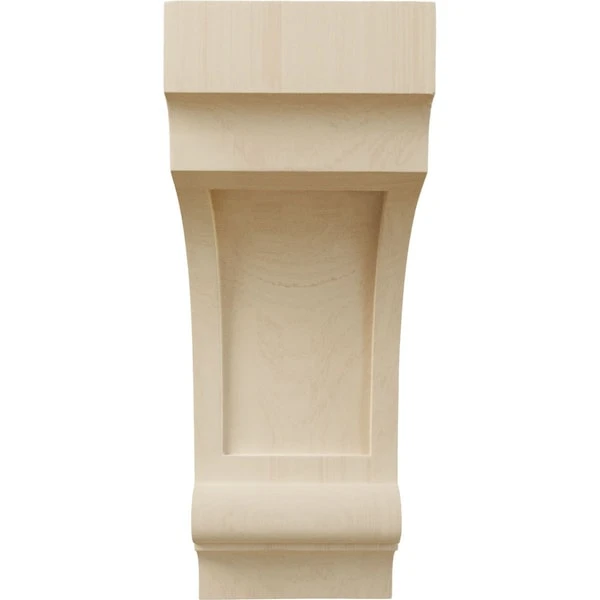 5 1/2"W X 7"D X 14"H Diane Recessed Wood Corbel, Rubberwood 4 5 1/2"W X 7"D X 14"H Diane Recessed Wood Corbel, Rubberwood - Image 2