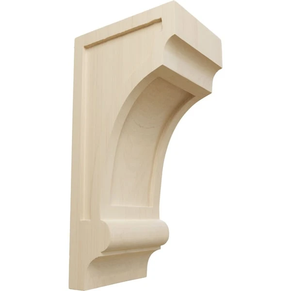5 1/2"W X 7"D X 14"H Diane Recessed Wood Corbel, Rubberwood 3 5 1/2"W X 7"D X 14"H Diane Recessed Wood Corbel, Rubberwood