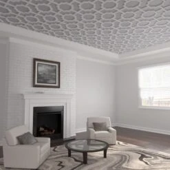 33W X 33H X 1T Small Bradley Decorative Fretwork Ceiling Panels In Architectural Grade PVC