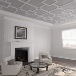 78 34W X 78 34H X 1T Large Olivia Decorative Fretwork Ceiling Panels In Architectural Grade PVC